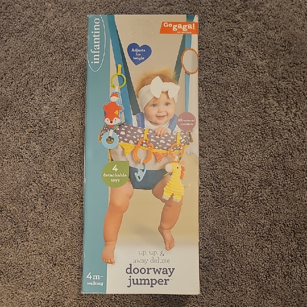 Baby Doorway Jumper with Play Toys - Brand New